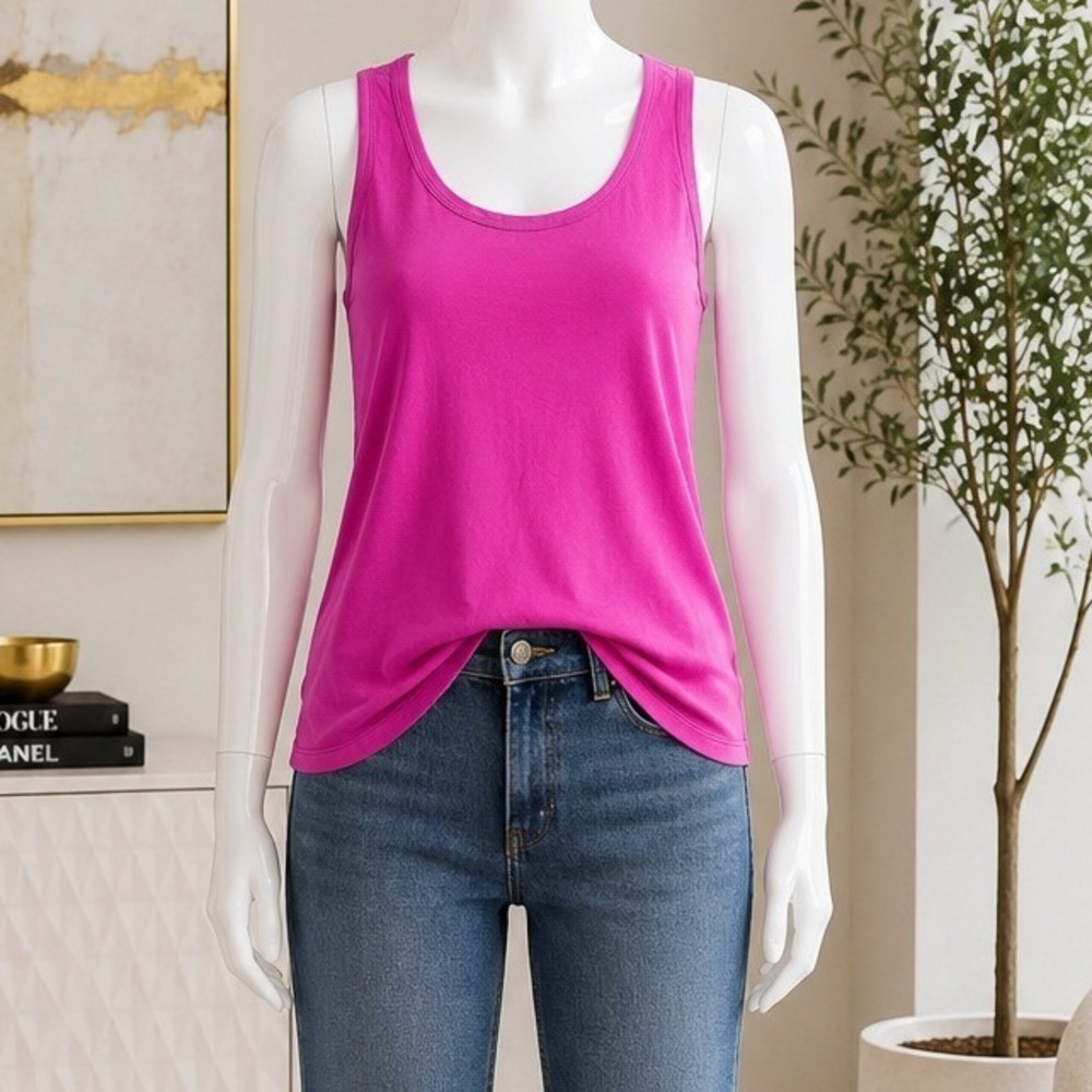 J.Crew Womens Tank Top Broken-In Jersey Scoop Neck Pink Medium